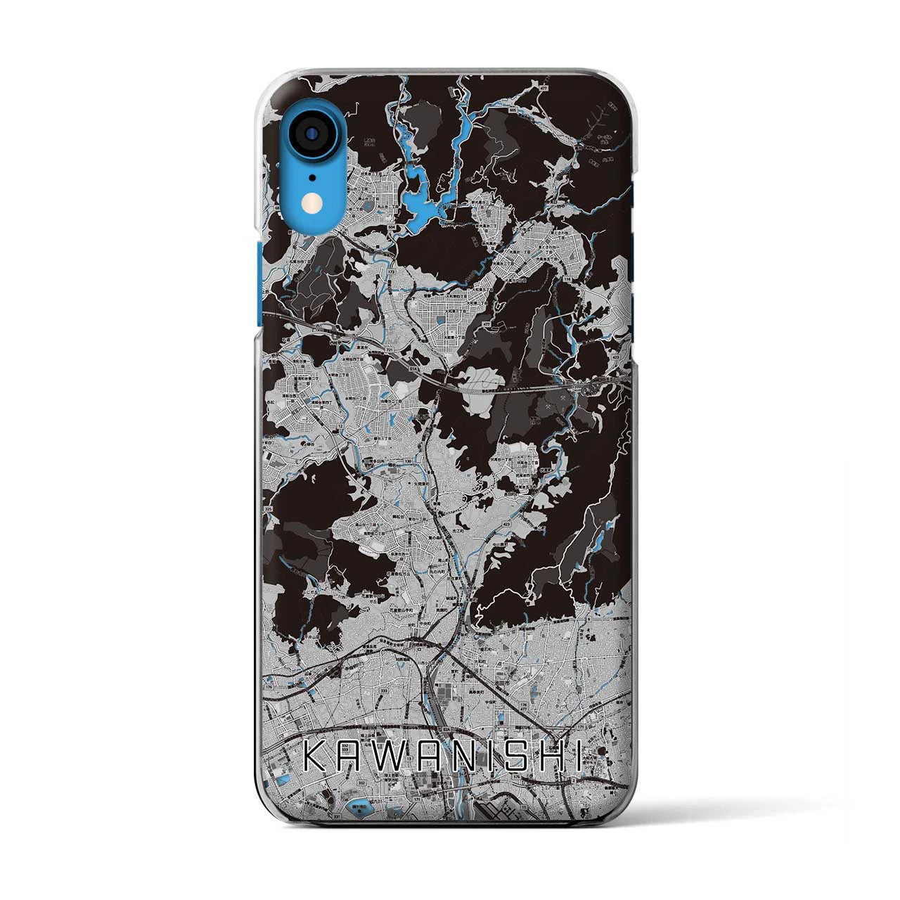 【川西(兵庫県)】地図柄iPhoneケース(クリアタイプ)