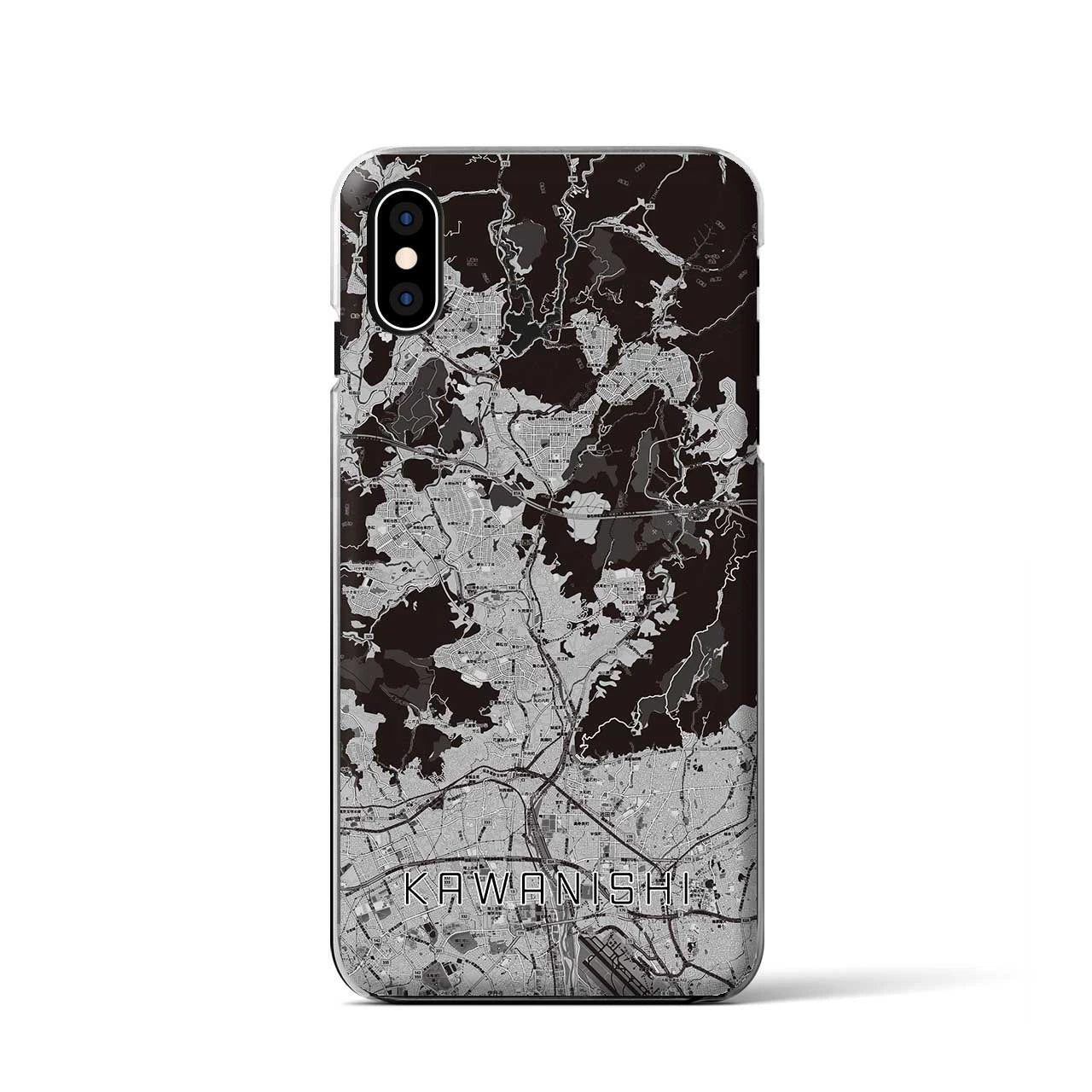 【川西(兵庫県)】地図柄iPhoneケース(クリアタイプ)