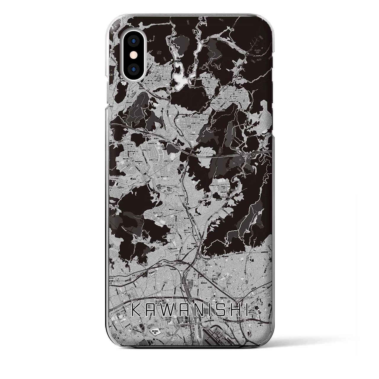 【川西(兵庫県)】地図柄iPhoneケース(クリアタイプ)