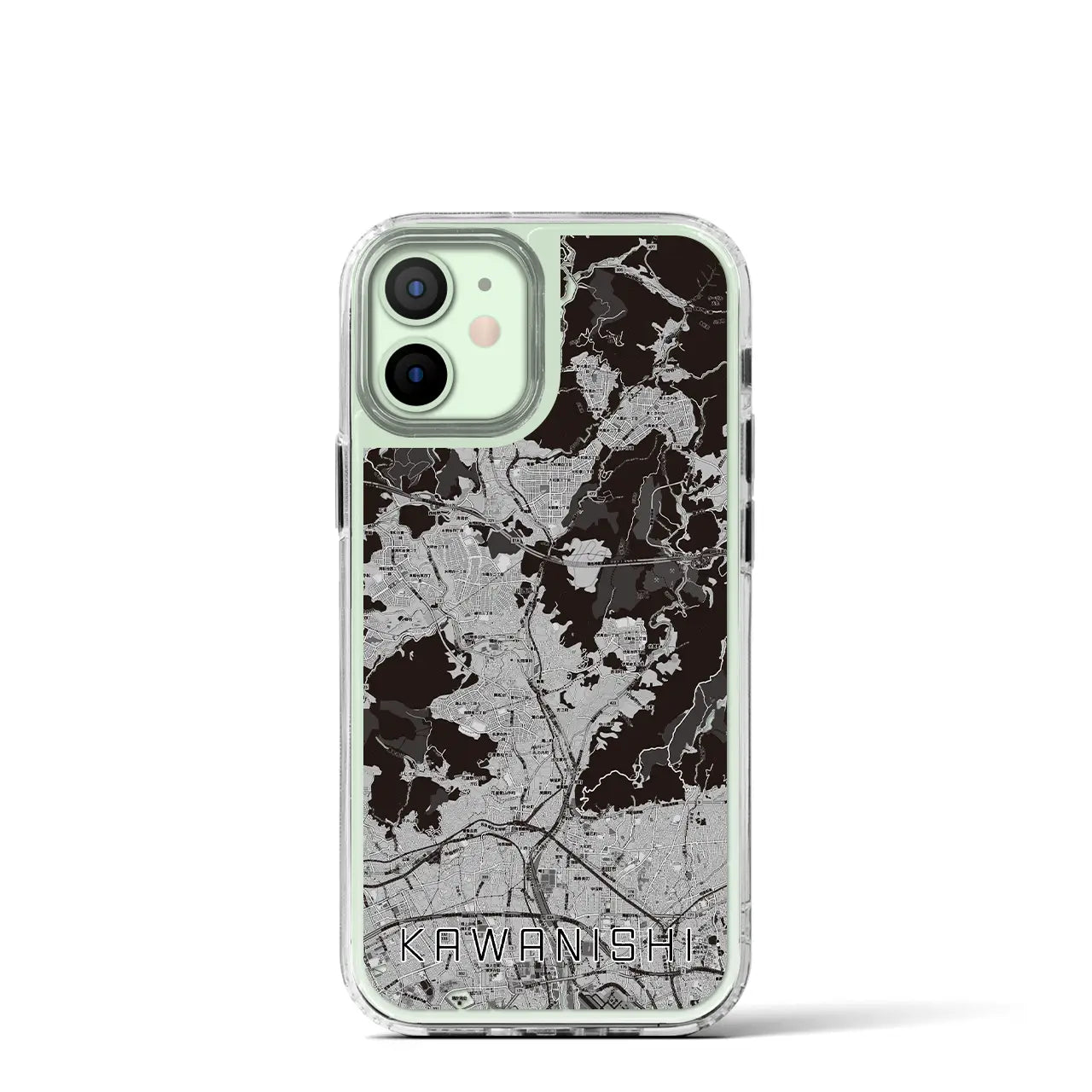 【川西(兵庫県)】地図柄iPhoneケース(MagSafeタイプ)