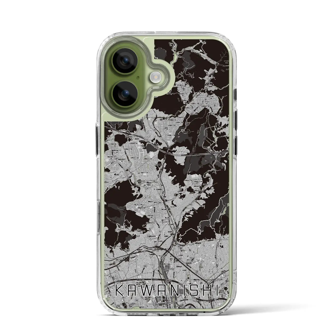 【川西(兵庫県)】地図柄iPhoneケース(MagSafeタイプ)