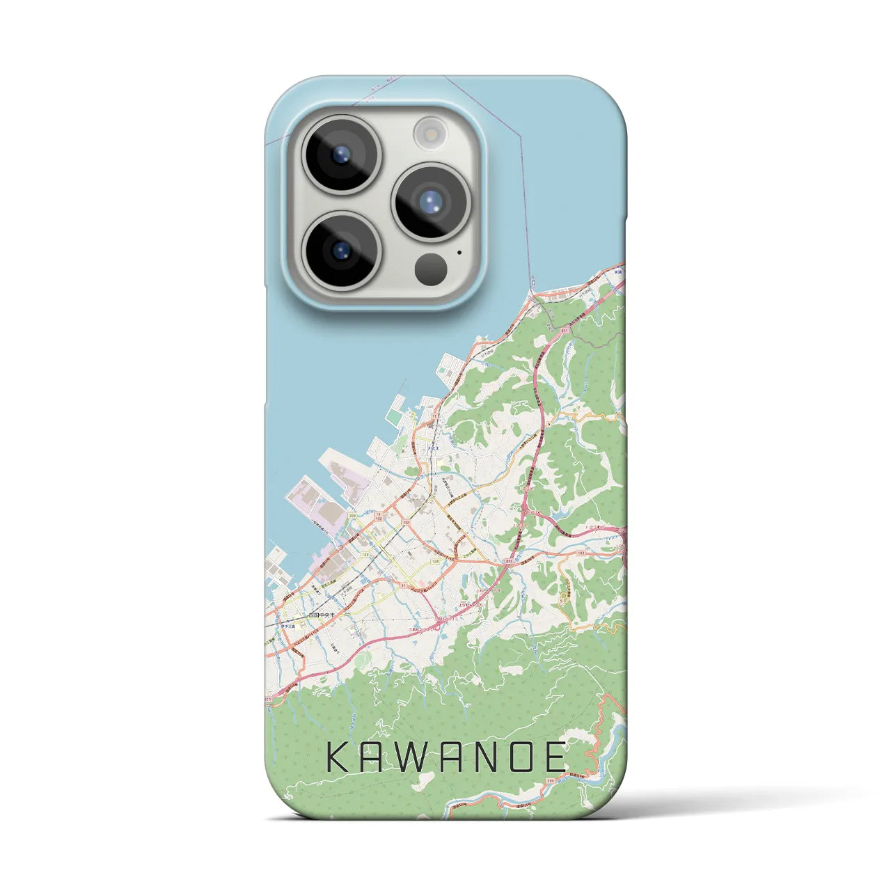 【川之江(愛媛県)】地図柄iPhoneケース(バックカバータイプ)