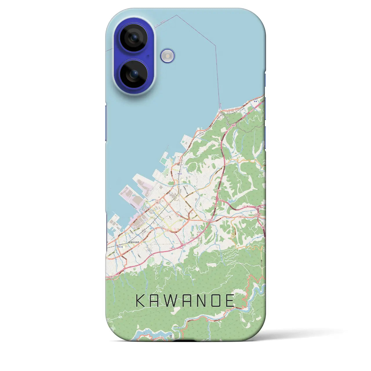 【川之江(愛媛県)】地図柄iPhoneケース(バックカバータイプ)ナチュラル・iPhone 16 Pro Max 用