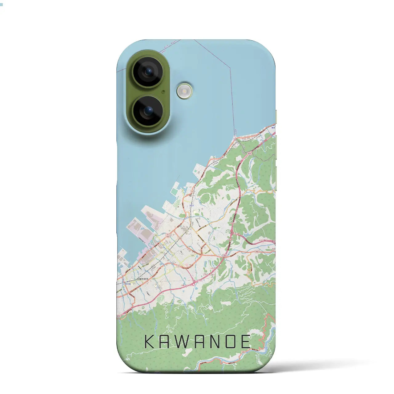 【川之江(愛媛県)】地図柄iPhoneケース(バックカバータイプ)ブラック・iPhone 17 Pro Max 用