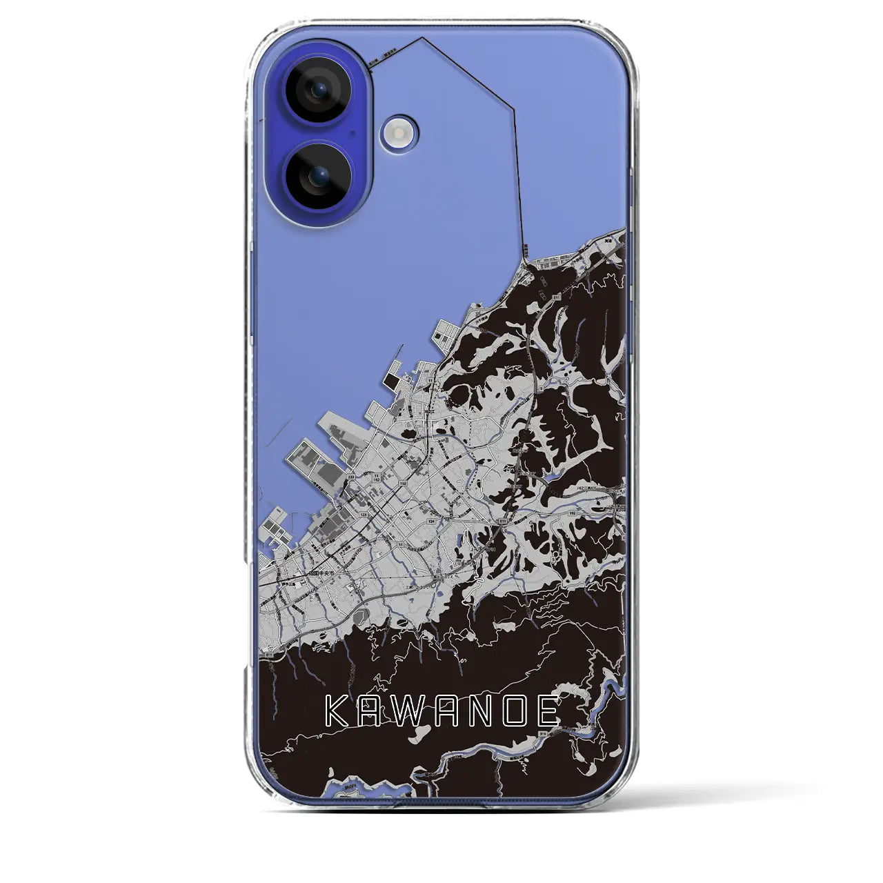 【川之江(愛媛県)】地図柄iPhoneケース(クリアタイプ)