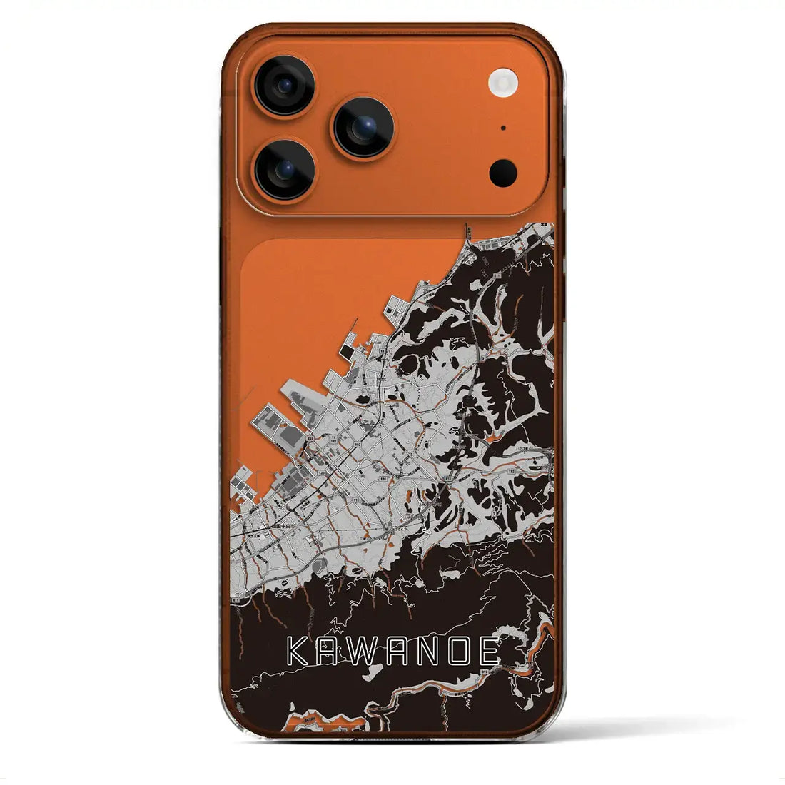 【川之江(愛媛県)】地図柄iPhoneケース(クリアタイプ)