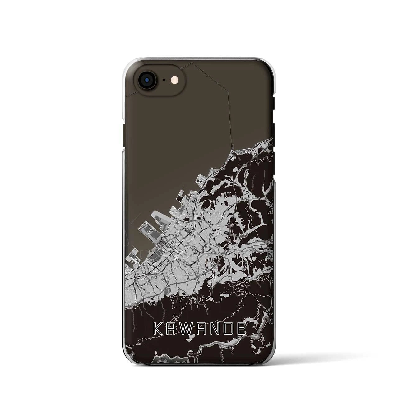 【川之江(愛媛県)】地図柄iPhoneケース(クリアタイプ)