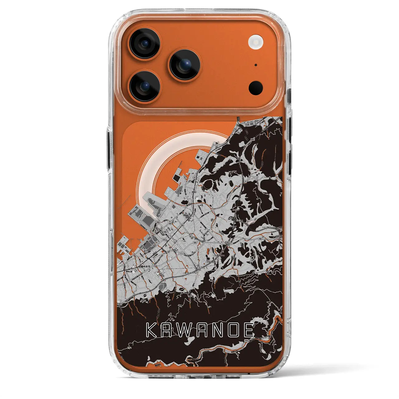 【川之江(愛媛県)】地図柄iPhoneケース(MagSafeタイプ)