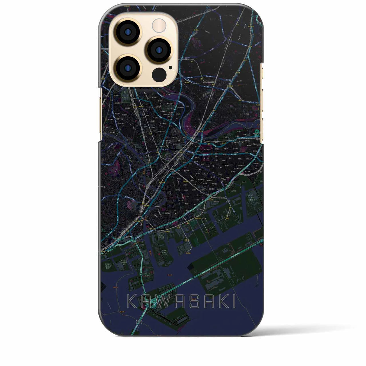 【川崎(神奈川県)】地図柄iPhoneケース(バックカバータイプ)