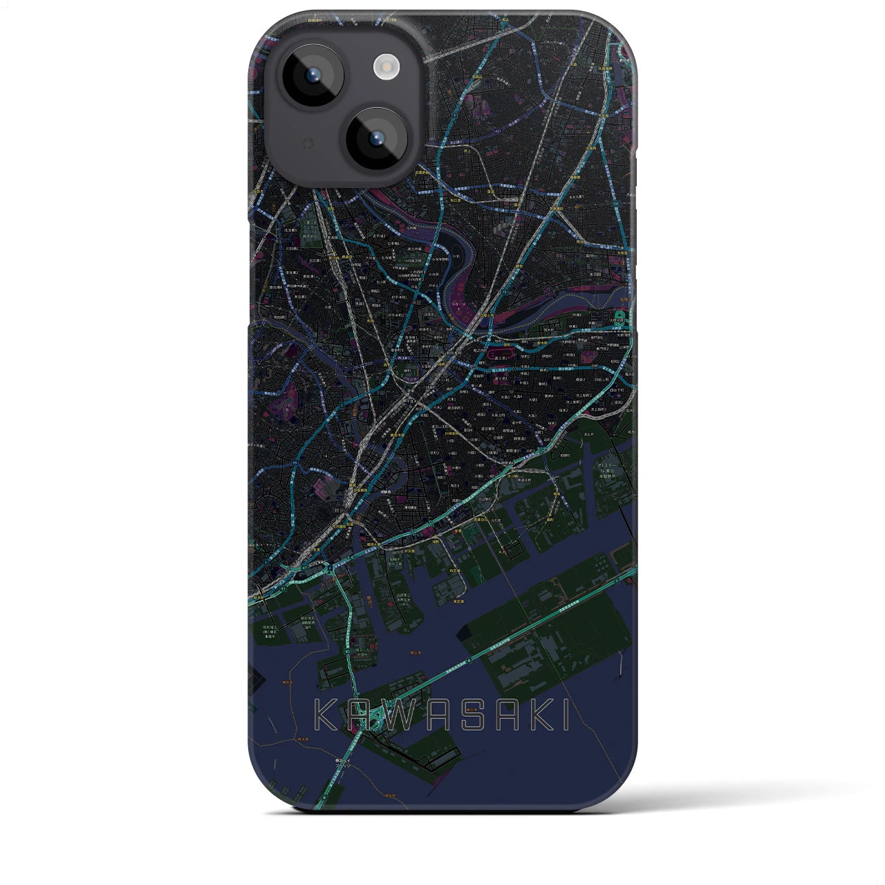 【川崎(神奈川県)】地図柄iPhoneケース(バックカバータイプ)