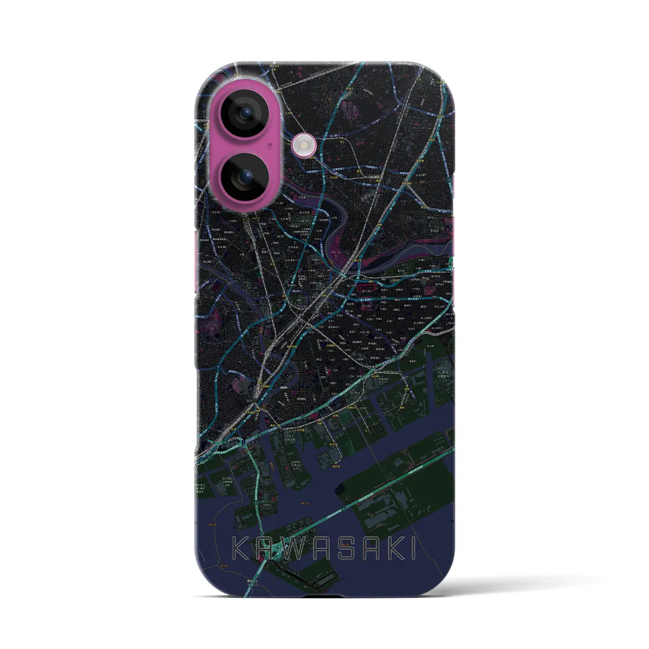 【川崎(神奈川県)】地図柄iPhoneケース(バックカバータイプ)