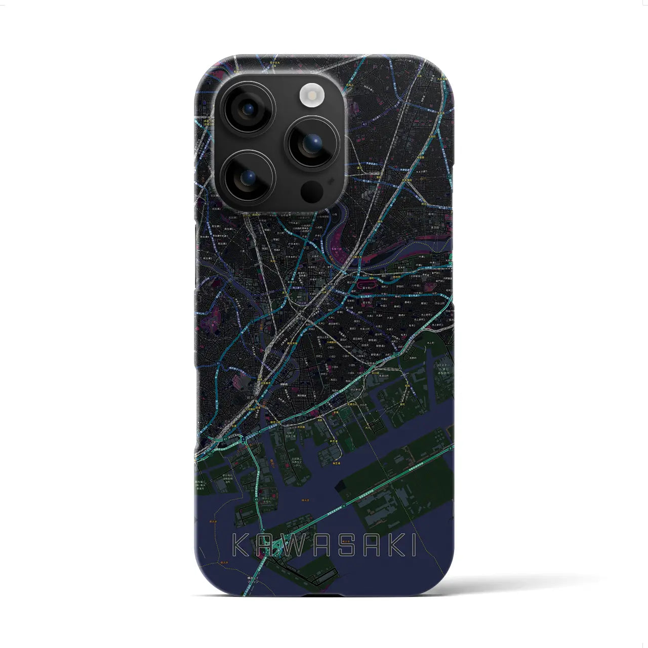 【川崎(神奈川県)】地図柄iPhoneケース(バックカバータイプ)