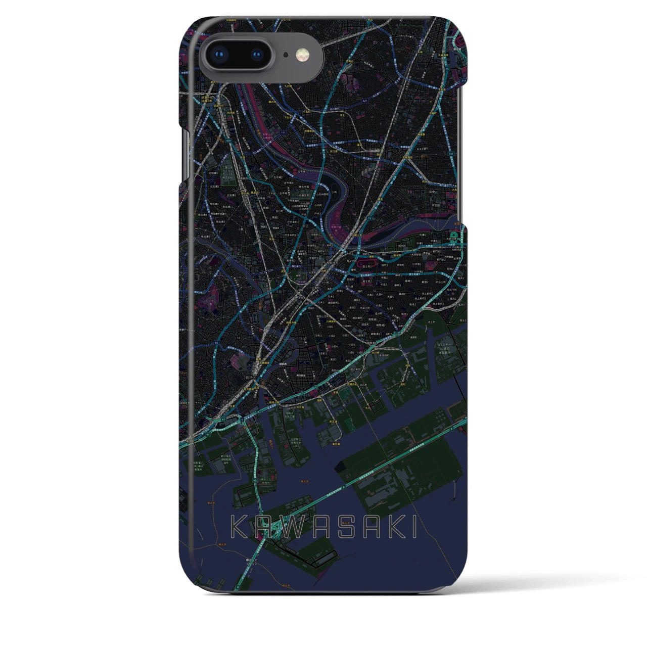 【川崎(神奈川県)】地図柄iPhoneケース(バックカバータイプ)