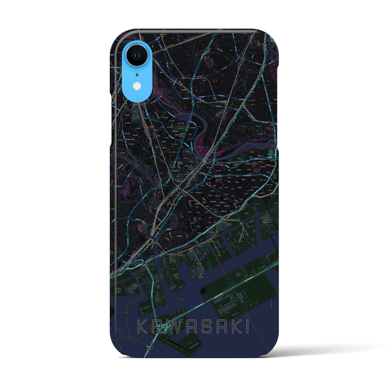 【川崎(神奈川県)】地図柄iPhoneケース(バックカバータイプ)