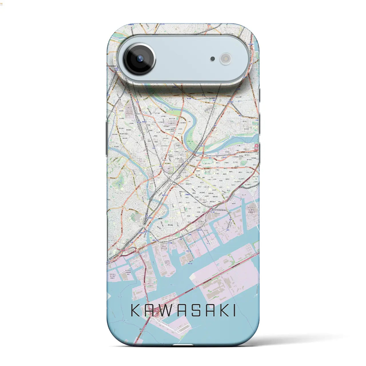 【川崎(神奈川県)】地図柄iPhoneケース(バックカバータイプ)
