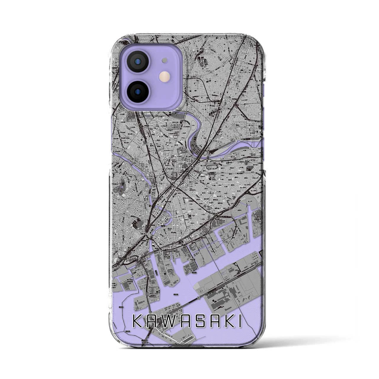 【川崎(神奈川県)】地図柄iPhoneケース(クリアタイプ)