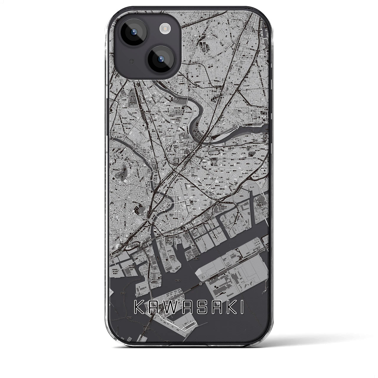 【川崎(神奈川県)】地図柄iPhoneケース(クリアタイプ)