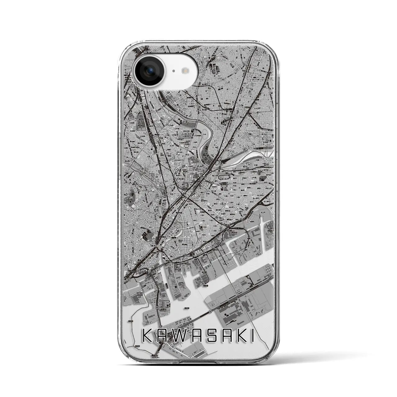 【川崎(神奈川県)】地図柄iPhoneケース(クリアタイプ)