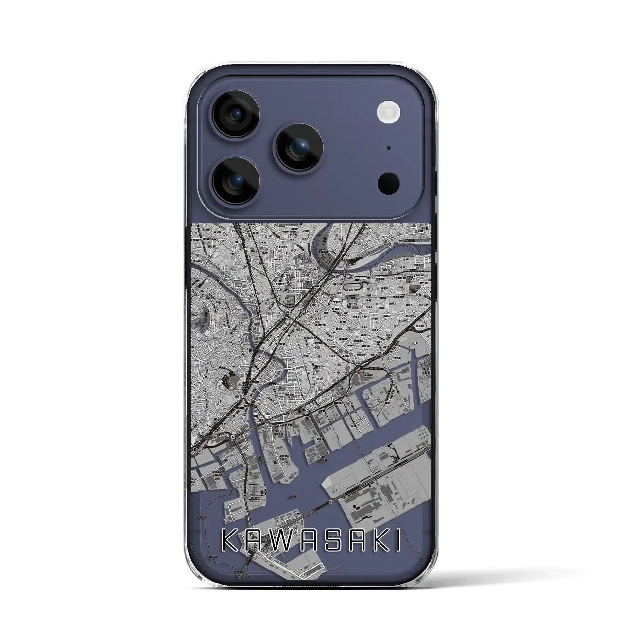 【川崎(神奈川県)】地図柄iPhoneケース(クリアタイプ)