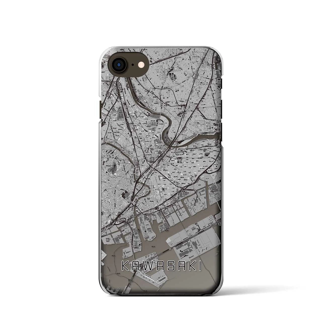 【川崎(神奈川県)】地図柄iPhoneケース(クリアタイプ)
