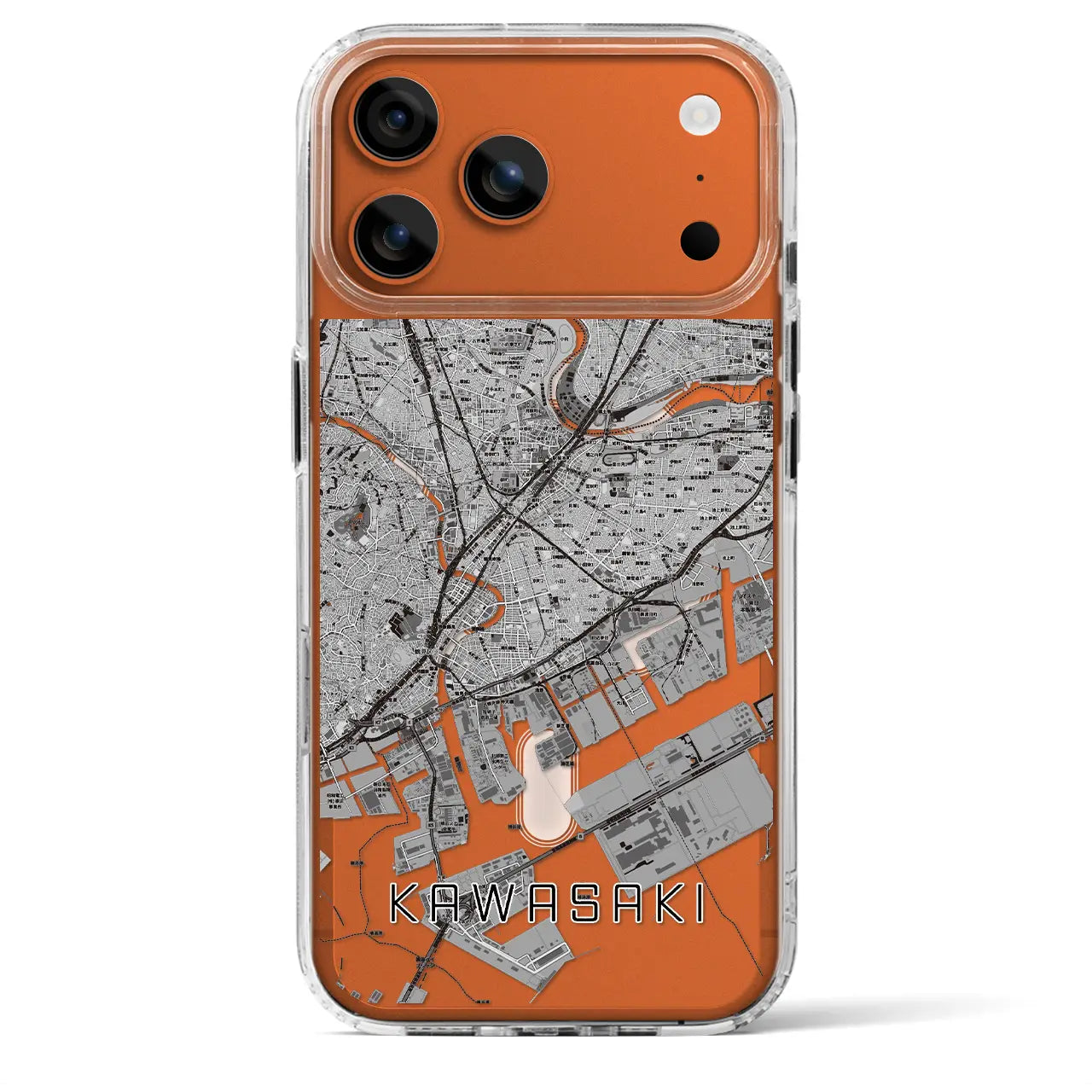 【川崎(神奈川県)】地図柄iPhoneケース(MagSafeタイプ)