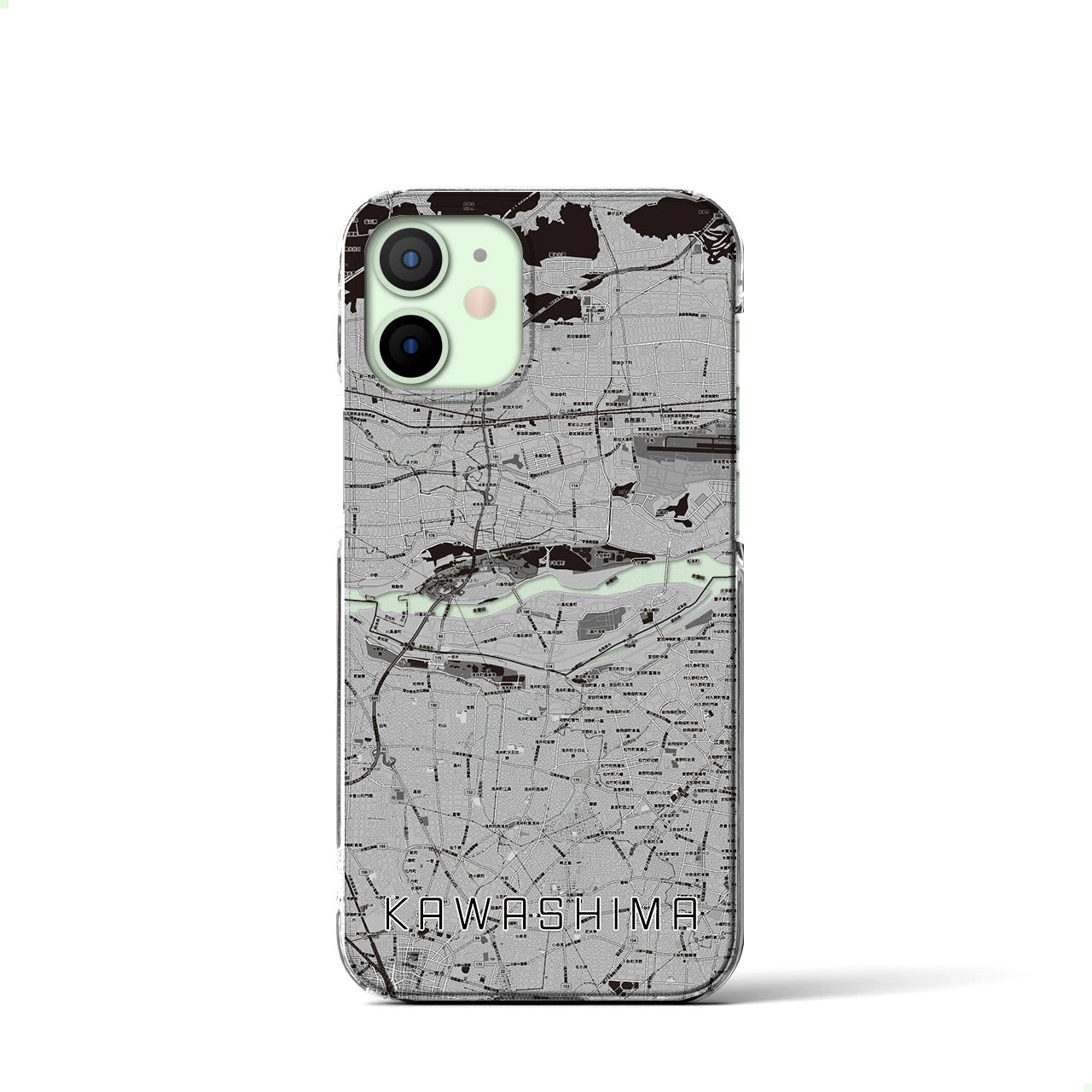 【川島(岐阜県)】地図柄iPhoneケース(クリアタイプ)