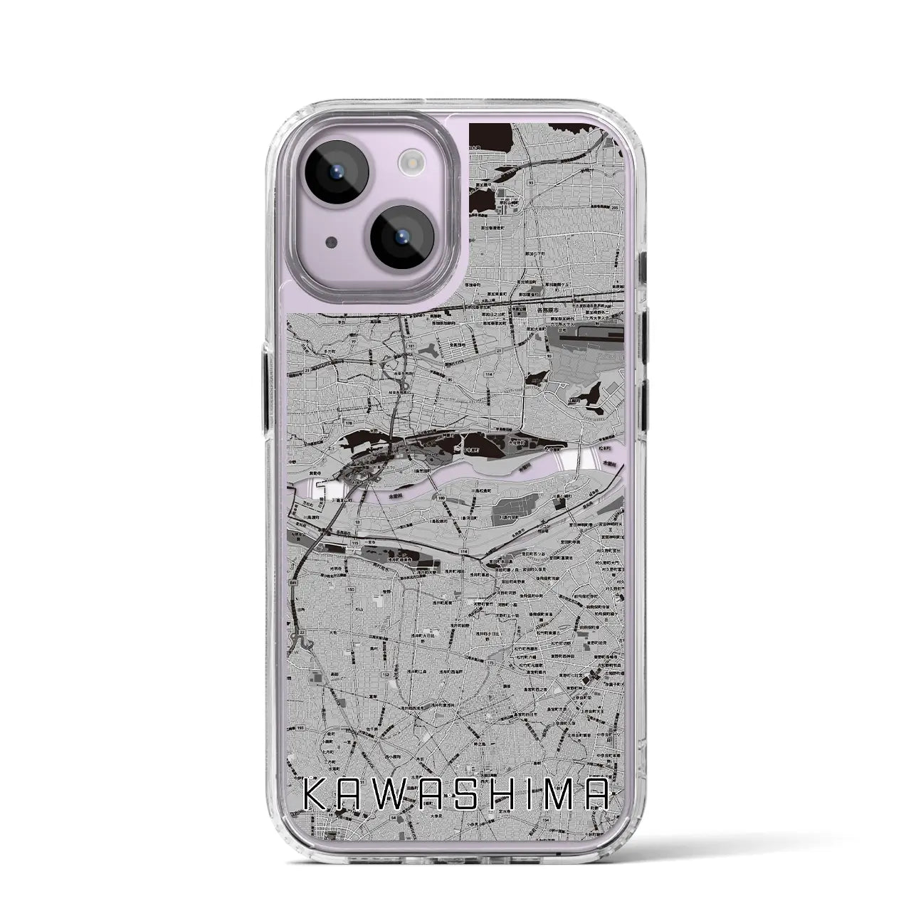 【川島(岐阜県)】地図柄iPhoneケース(MagSafeタイプ)