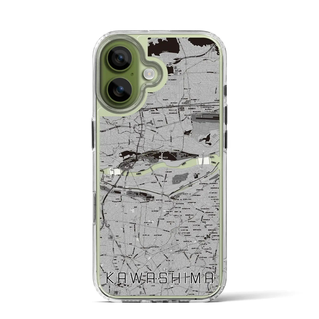 【川島(岐阜県)】地図柄iPhoneケース(MagSafeタイプ)