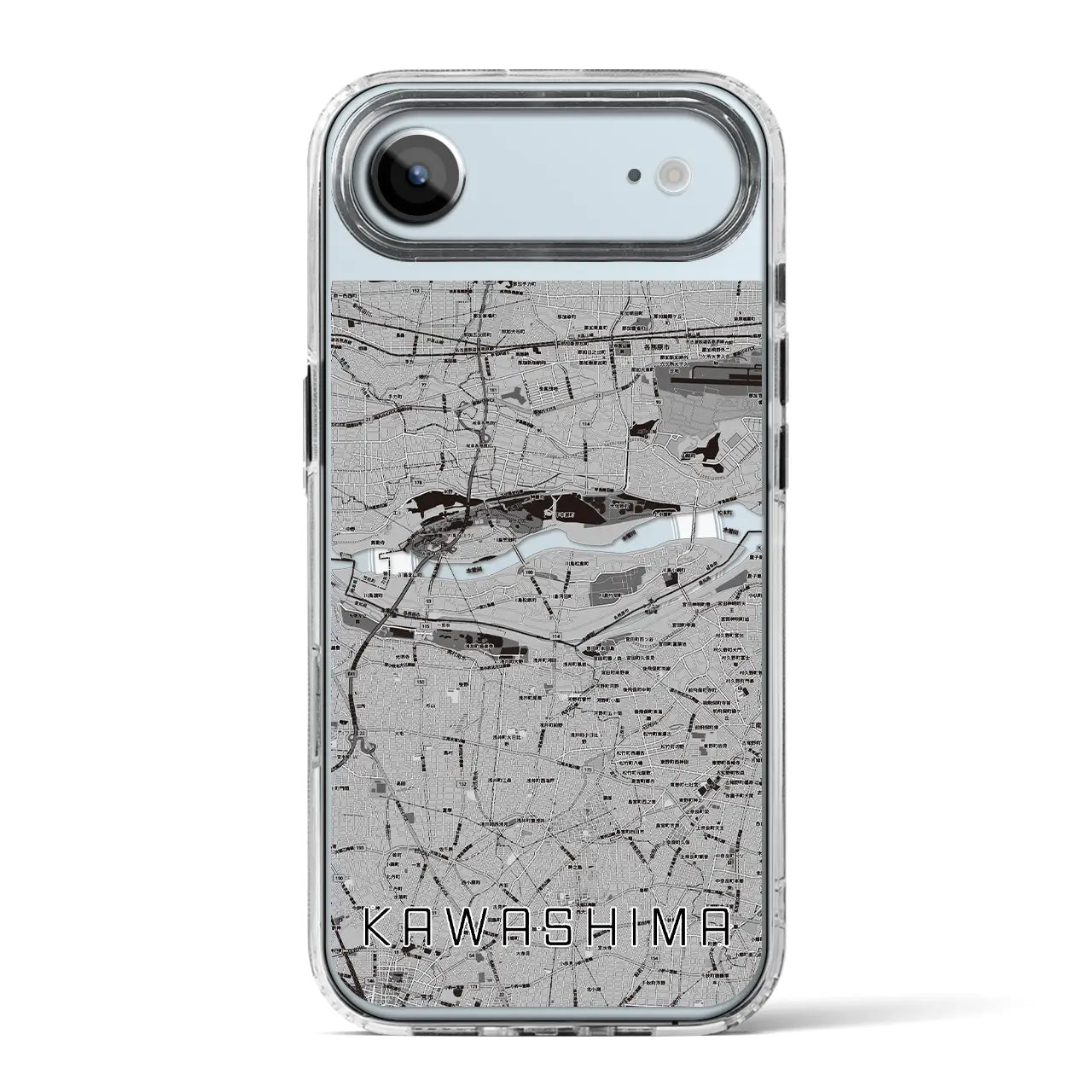 【川島(岐阜県)】地図柄iPhoneケース(MagSafeタイプ)