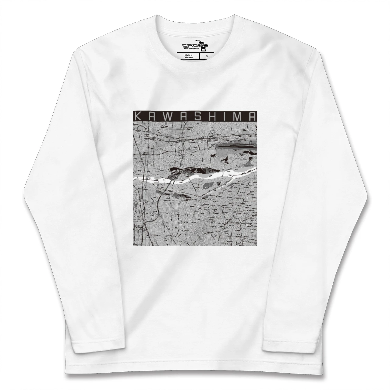 【川島(岐阜県)】地図柄ロングスリーブTシャツ