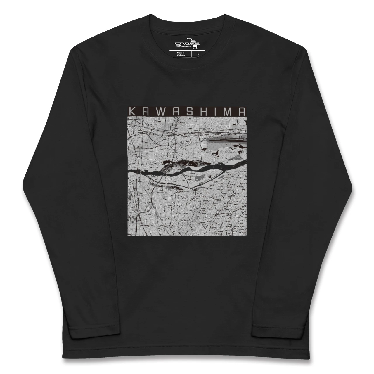 【川島(岐阜県)】地図柄ロングスリーブTシャツ