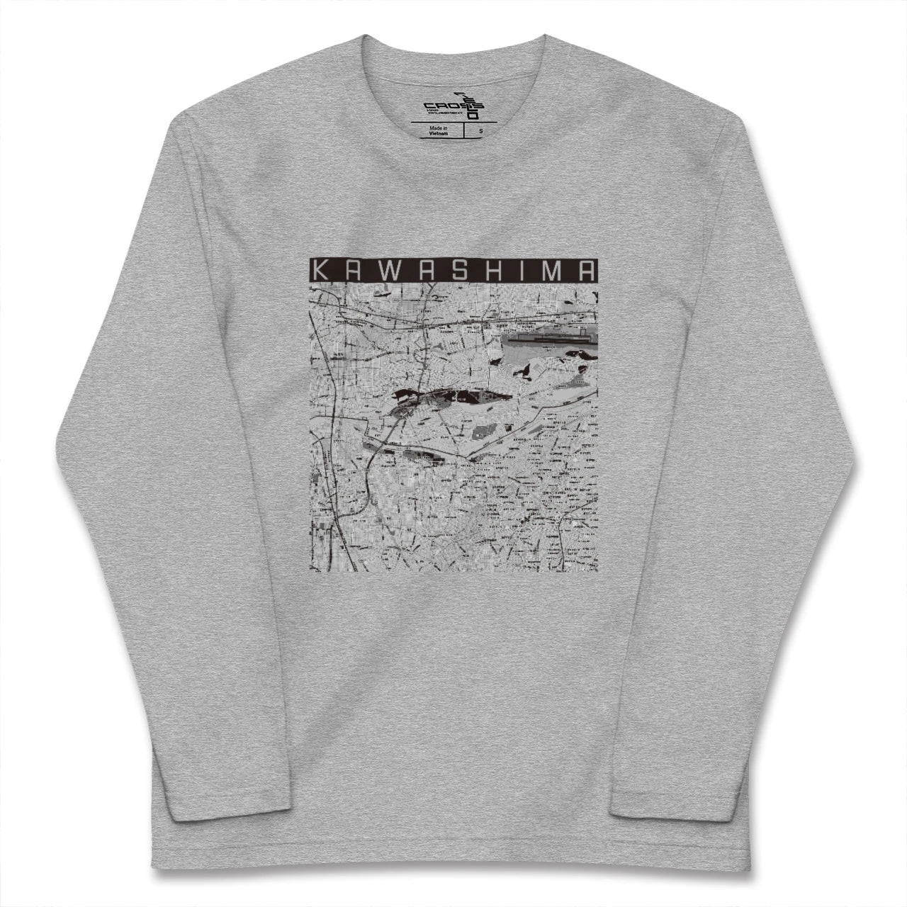 【川島(岐阜県)】地図柄ロングスリーブTシャツ