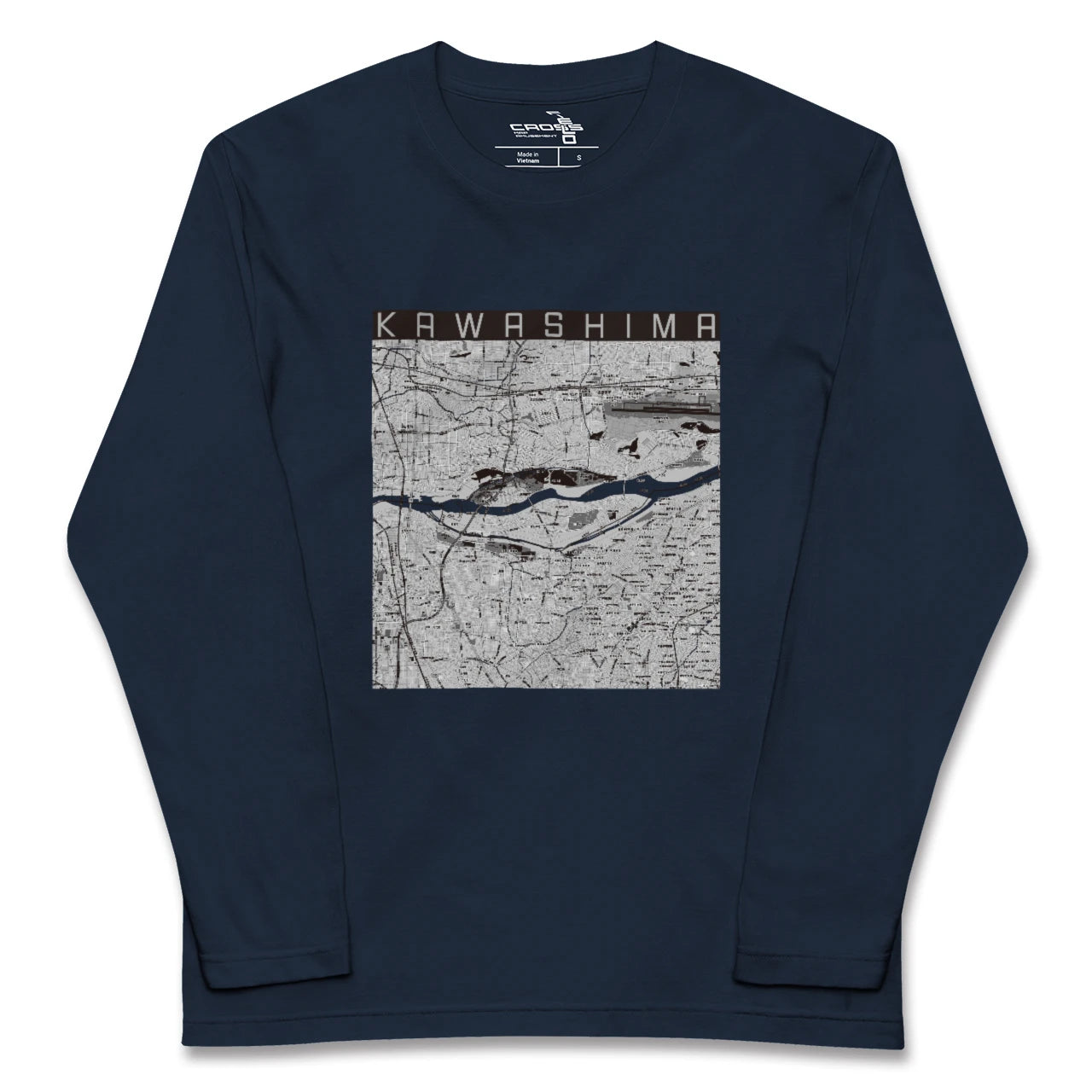 【川島(岐阜県)】地図柄ロングスリーブTシャツ