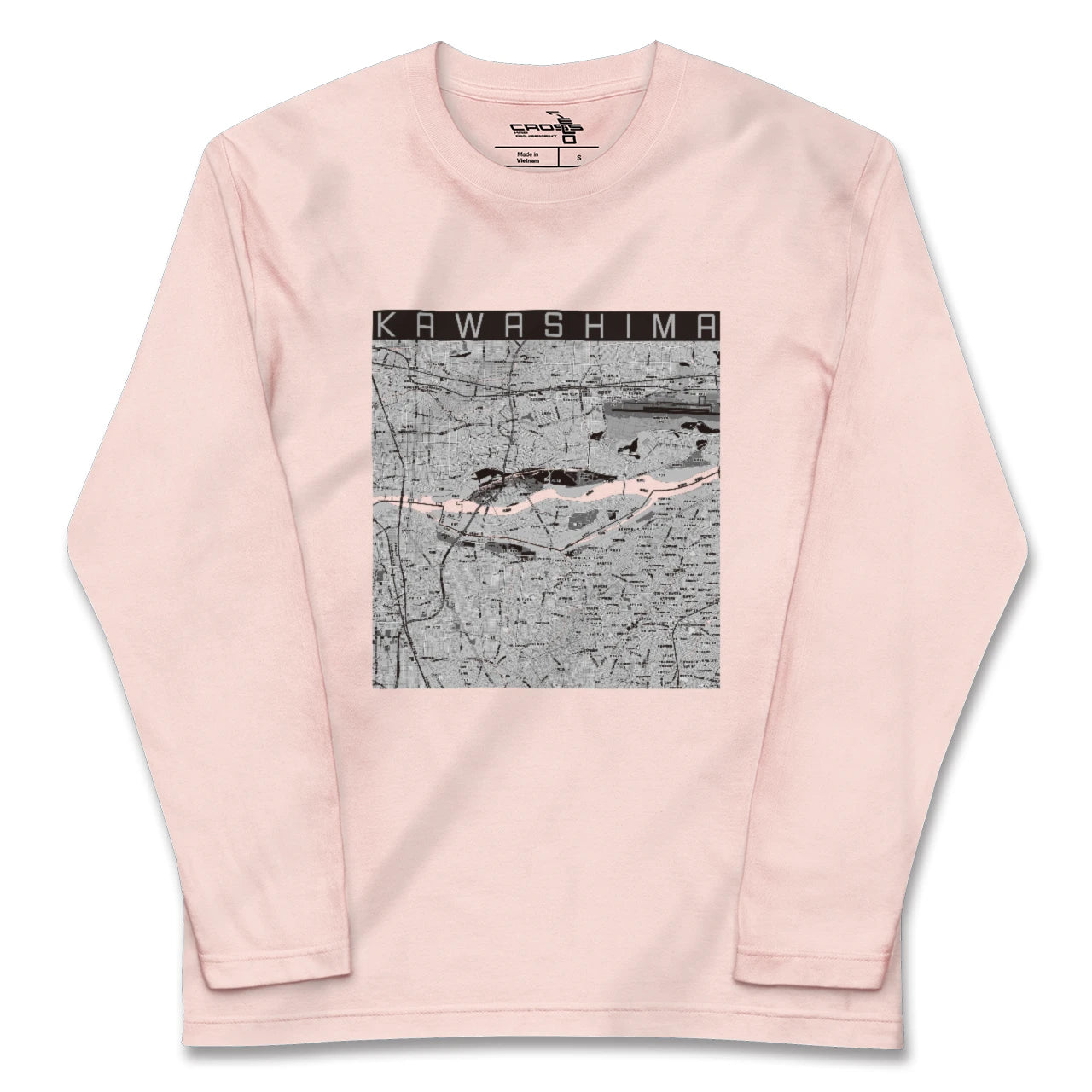 【川島(岐阜県)】地図柄ロングスリーブTシャツ