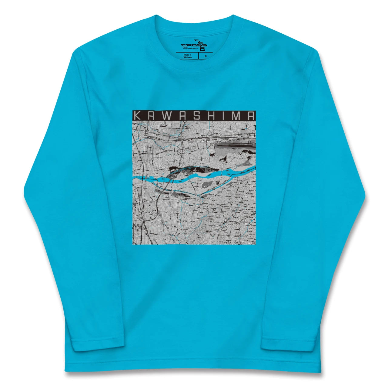 【川島(岐阜県)】地図柄ロングスリーブTシャツ