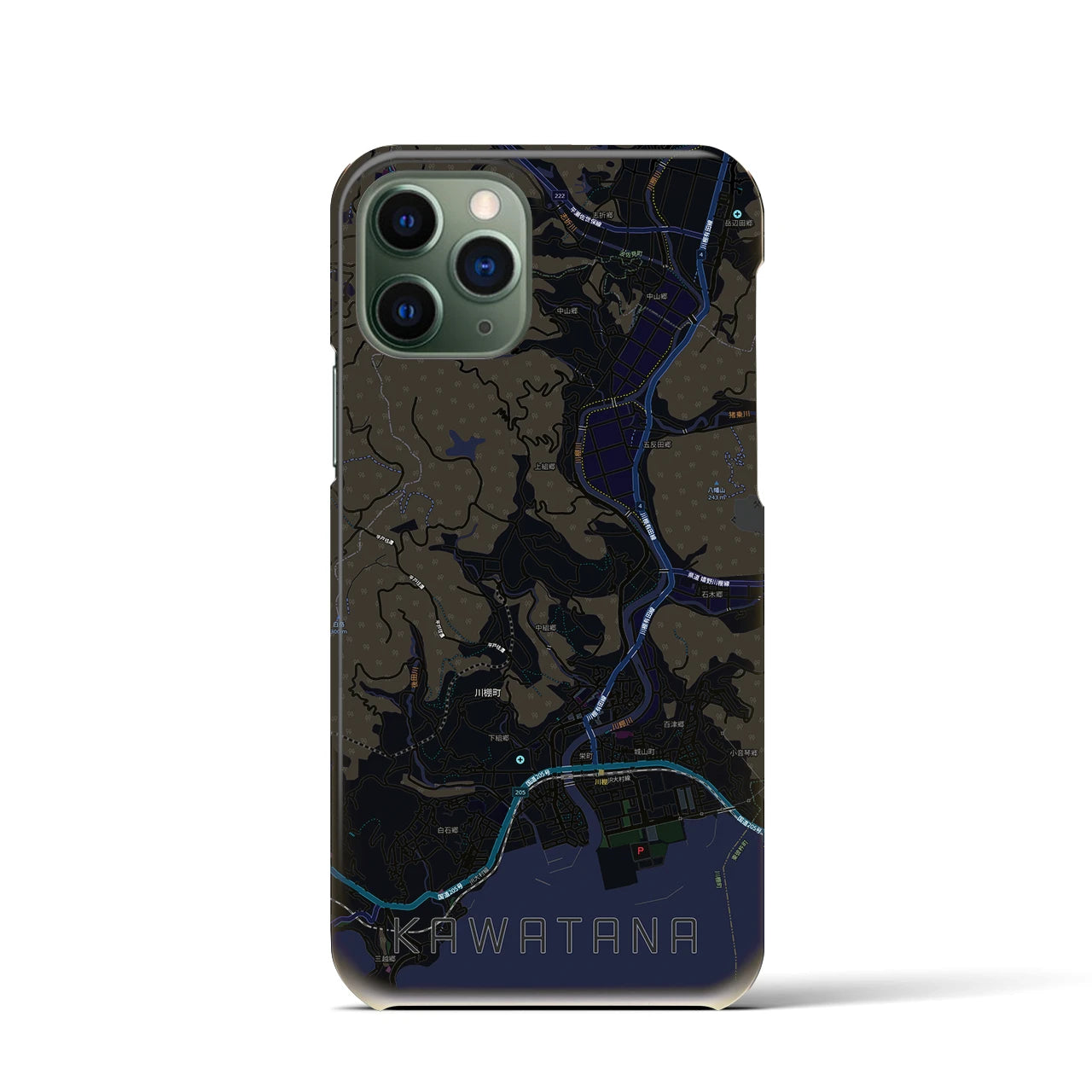 【川棚(長崎県)】地図柄iPhoneケース(バックカバータイプ)