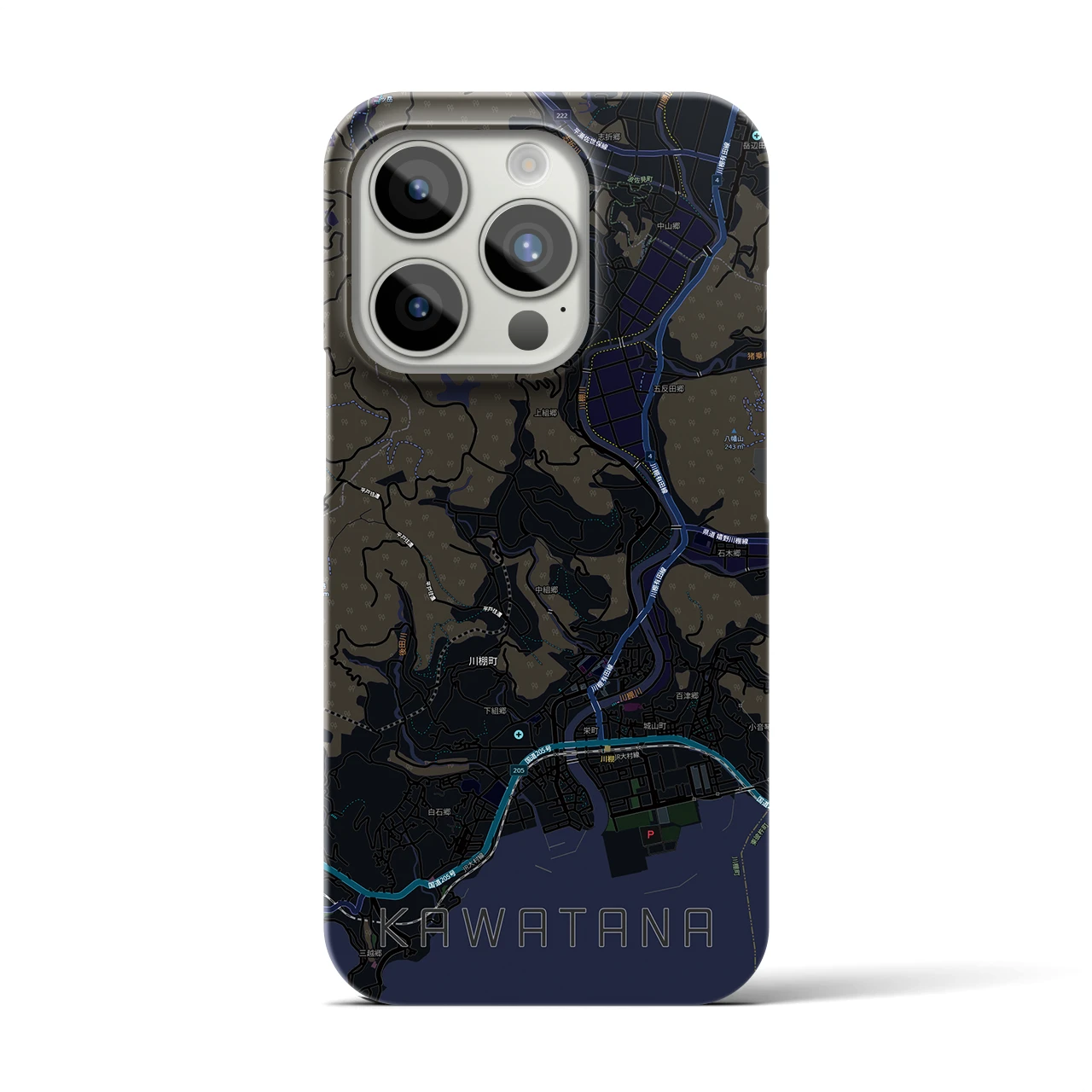 【川棚(長崎県)】地図柄iPhoneケース(バックカバータイプ)