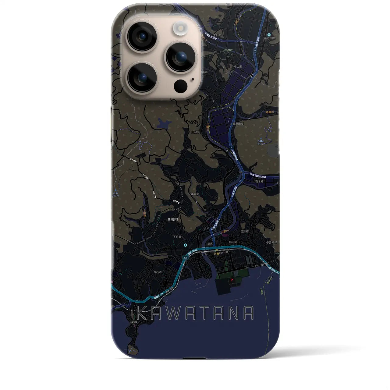【川棚(長崎県)】地図柄iPhoneケース(バックカバータイプ)