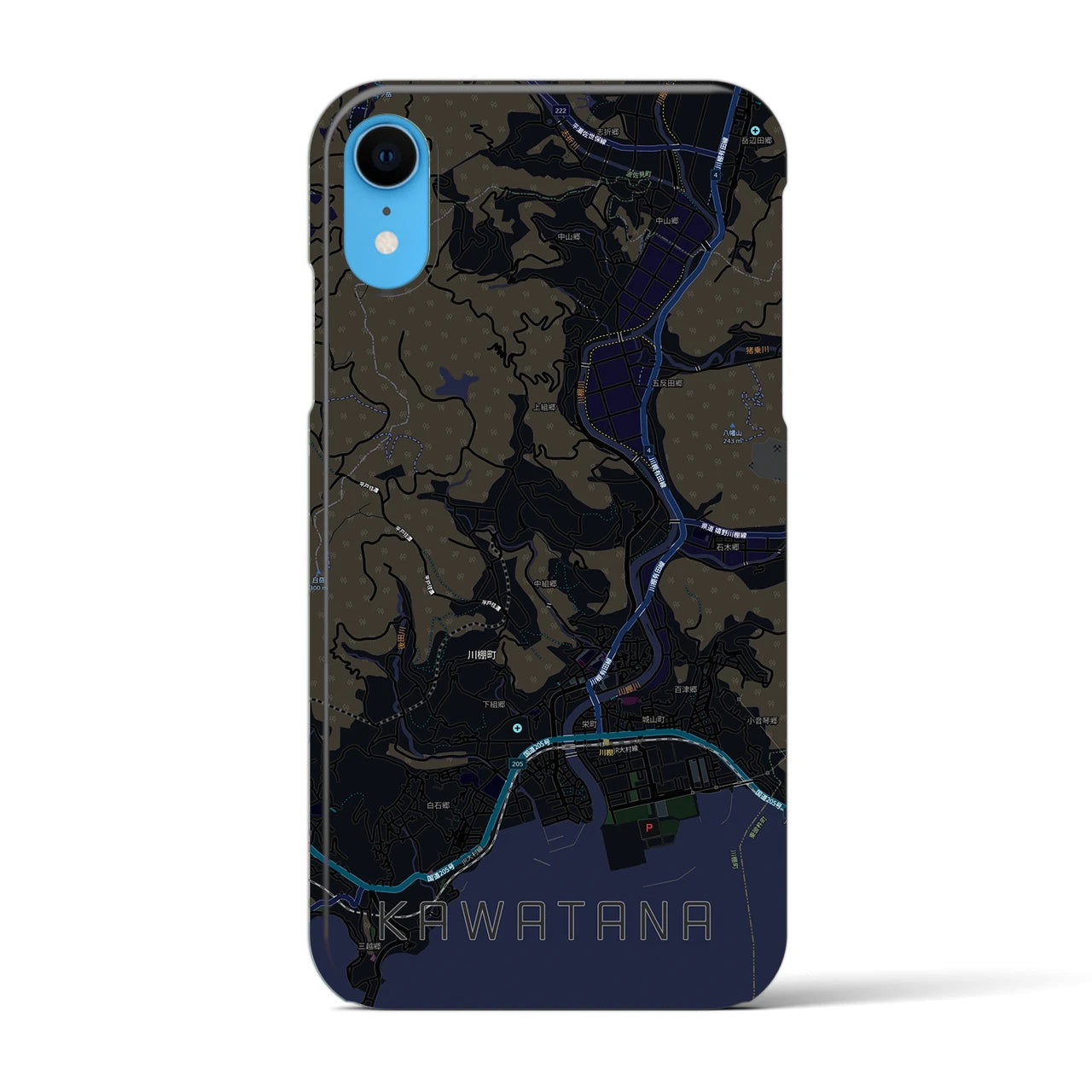 【川棚(長崎県)】地図柄iPhoneケース(バックカバータイプ)