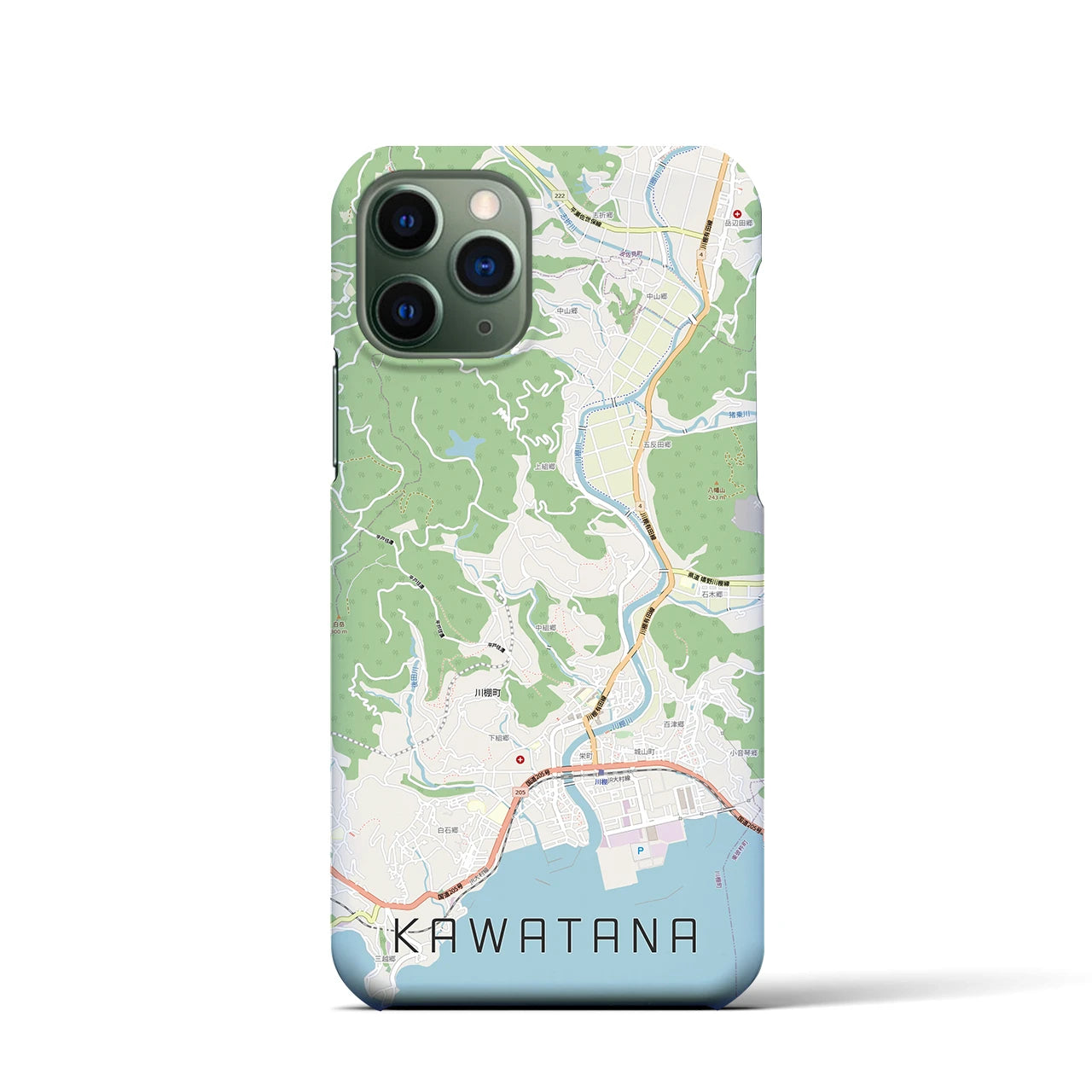【川棚(長崎県)】地図柄iPhoneケース(バックカバータイプ)