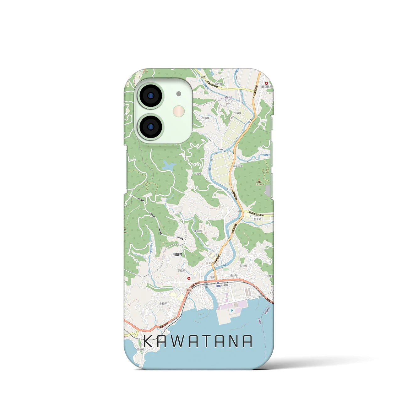 【川棚(長崎県)】地図柄iPhoneケース(バックカバータイプ)