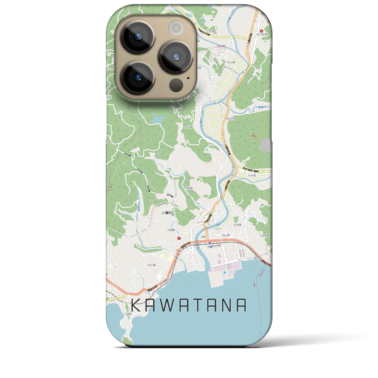 【川棚(長崎県)】地図柄iPhoneケース(バックカバータイプ)
