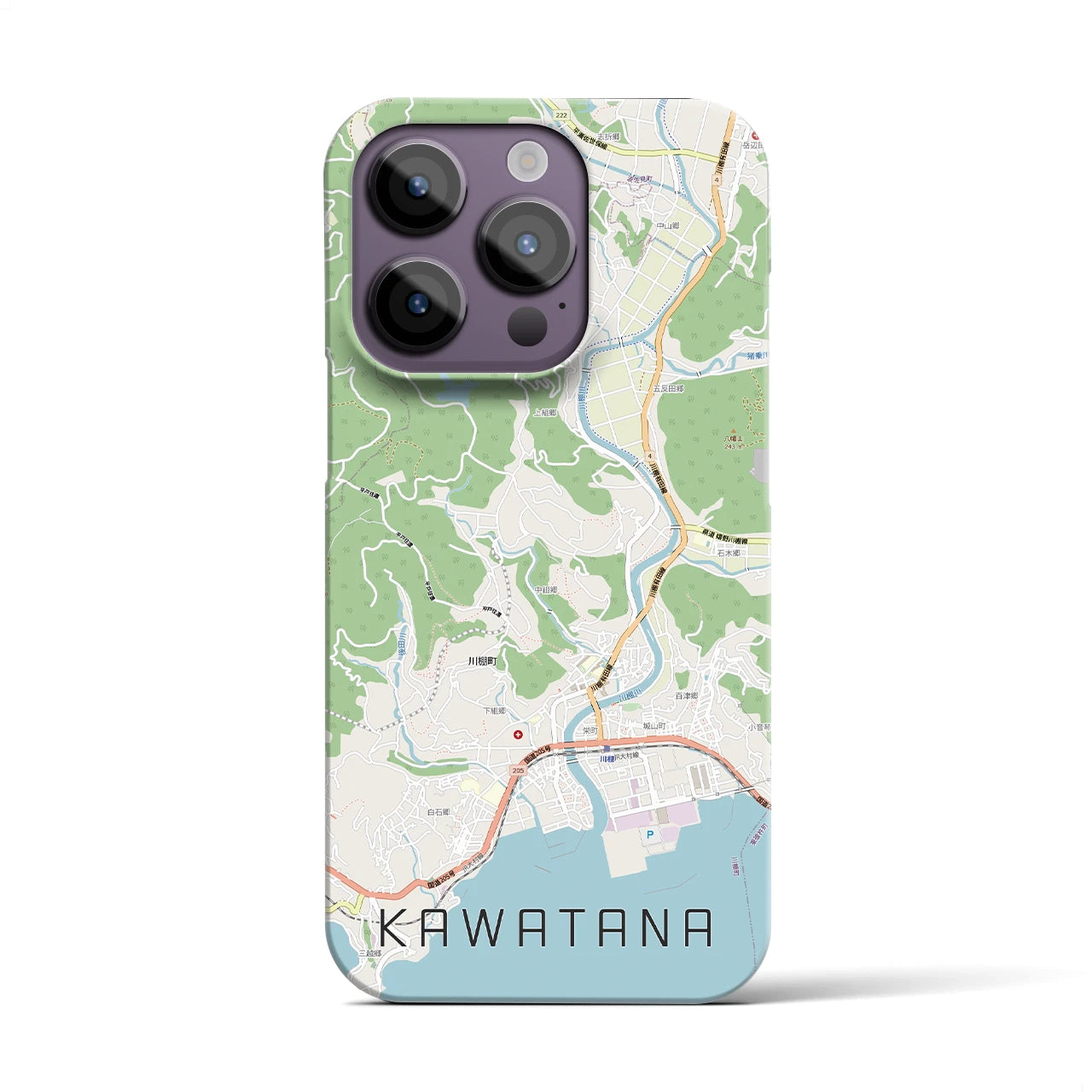 【川棚(長崎県)】地図柄iPhoneケース(バックカバータイプ)