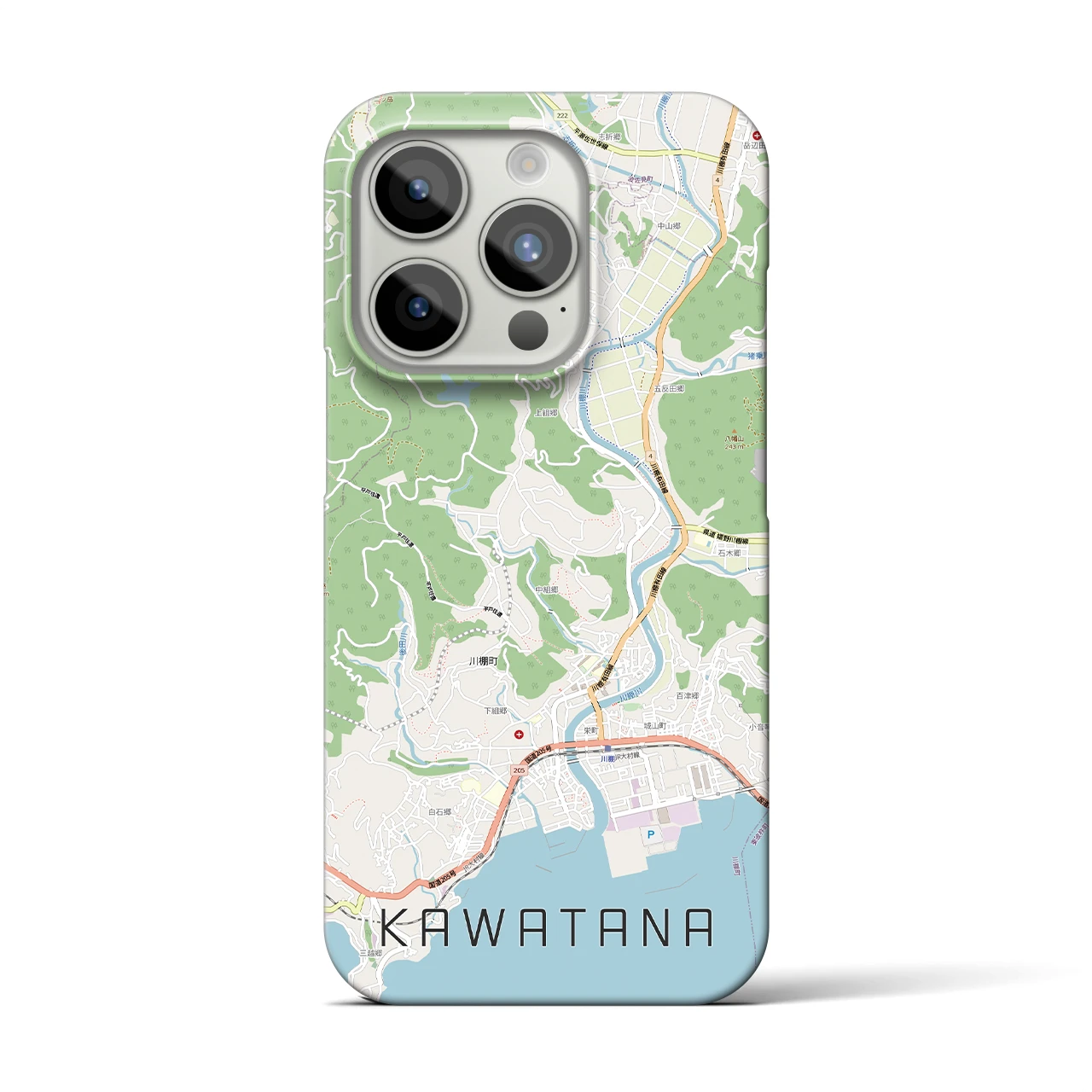 【川棚(長崎県)】地図柄iPhoneケース(バックカバータイプ)