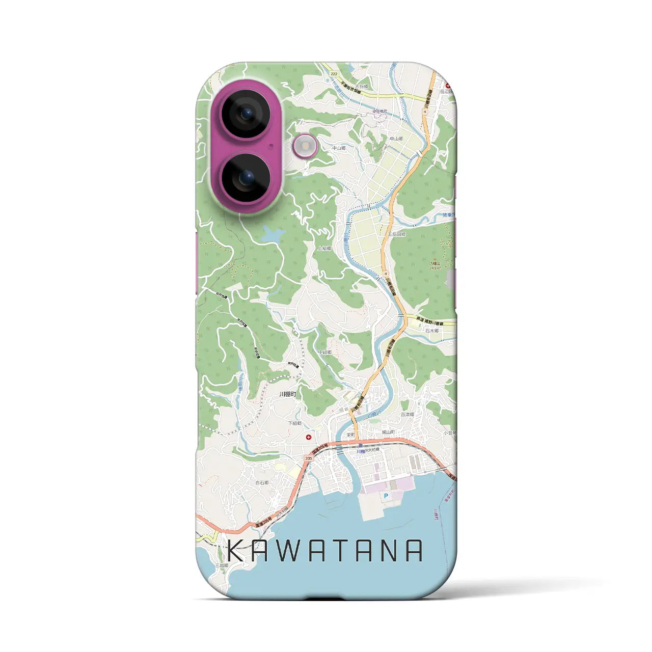 【川棚(長崎県)】地図柄iPhoneケース(バックカバータイプ)