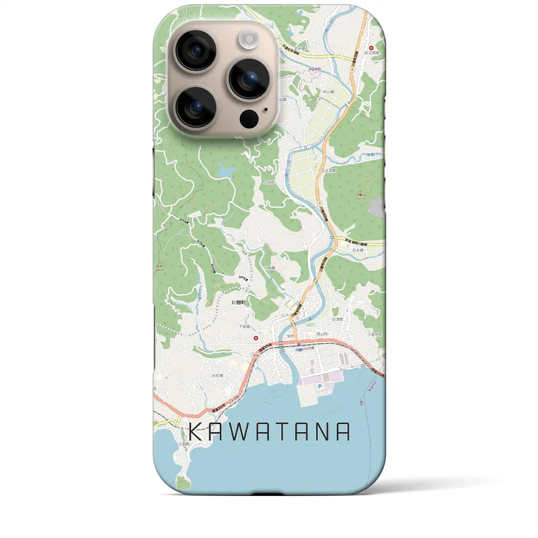 【川棚(長崎県)】地図柄iPhoneケース(バックカバータイプ)