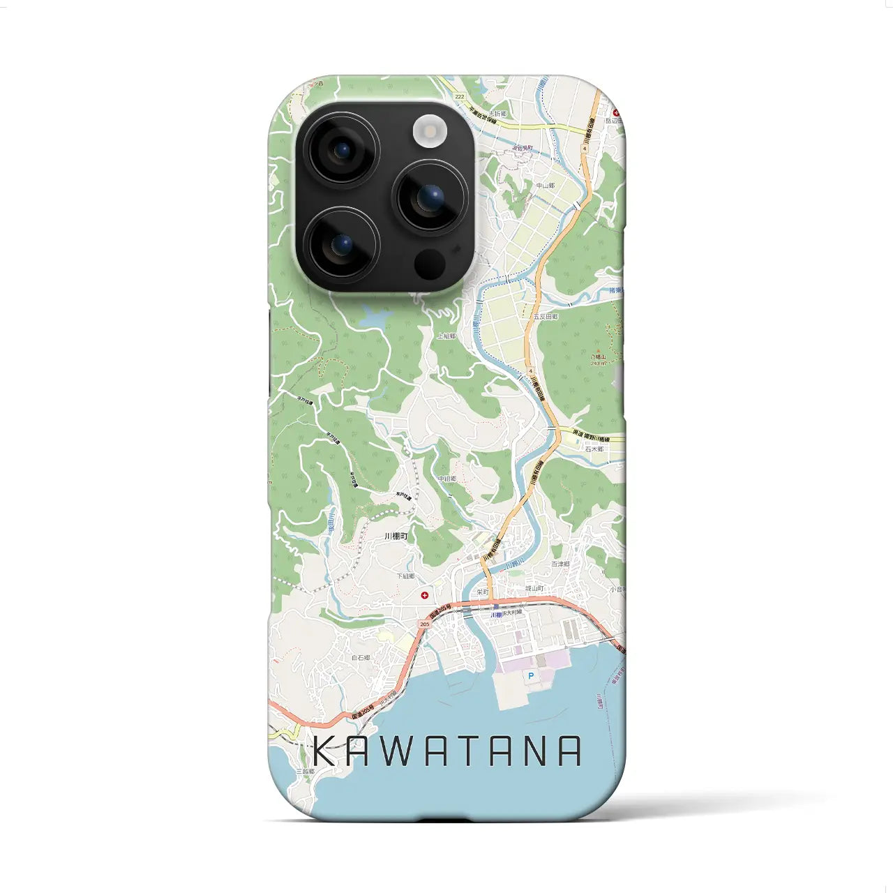 【川棚(長崎県)】地図柄iPhoneケース(バックカバータイプ)