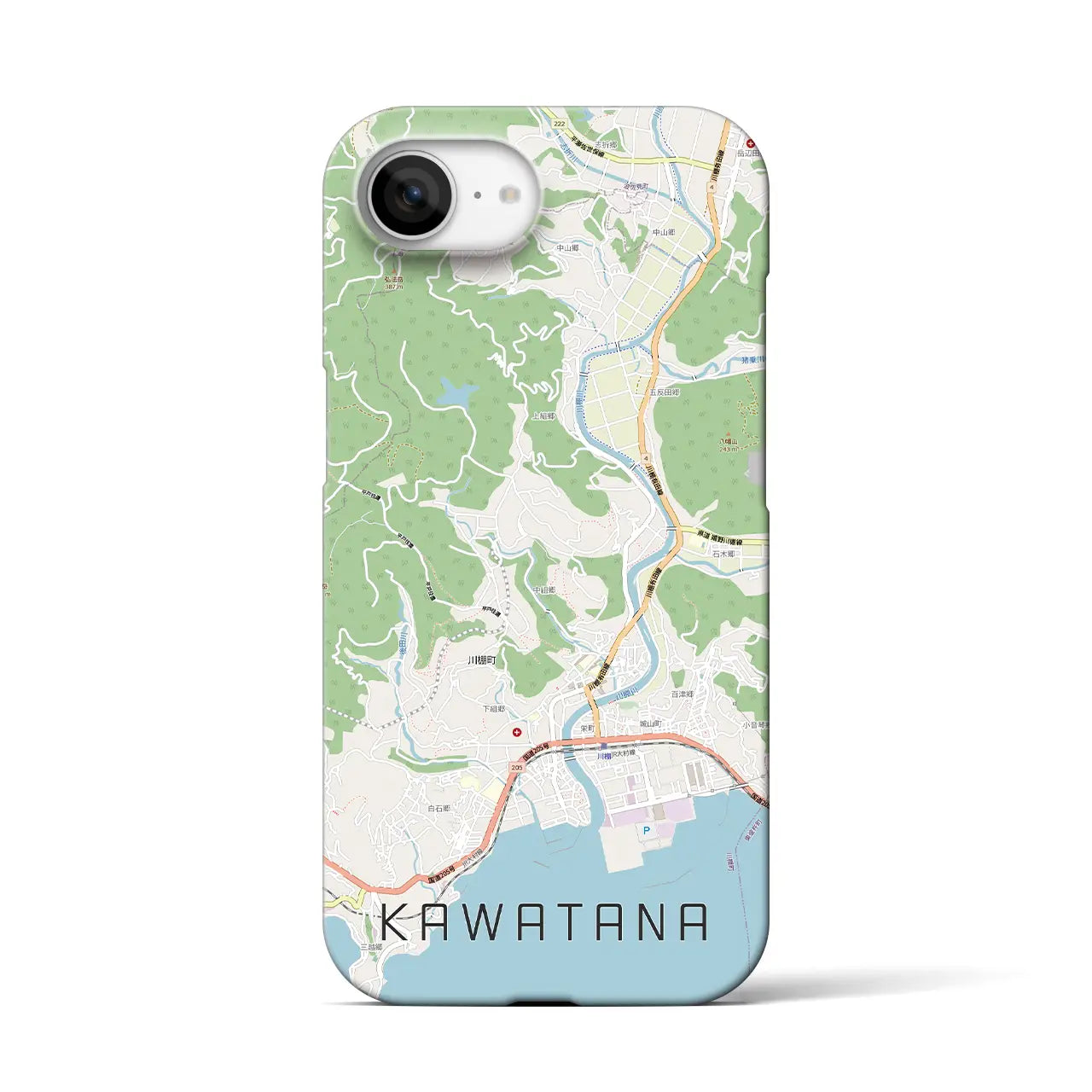 【川棚(長崎県)】地図柄iPhoneケース(バックカバータイプ)