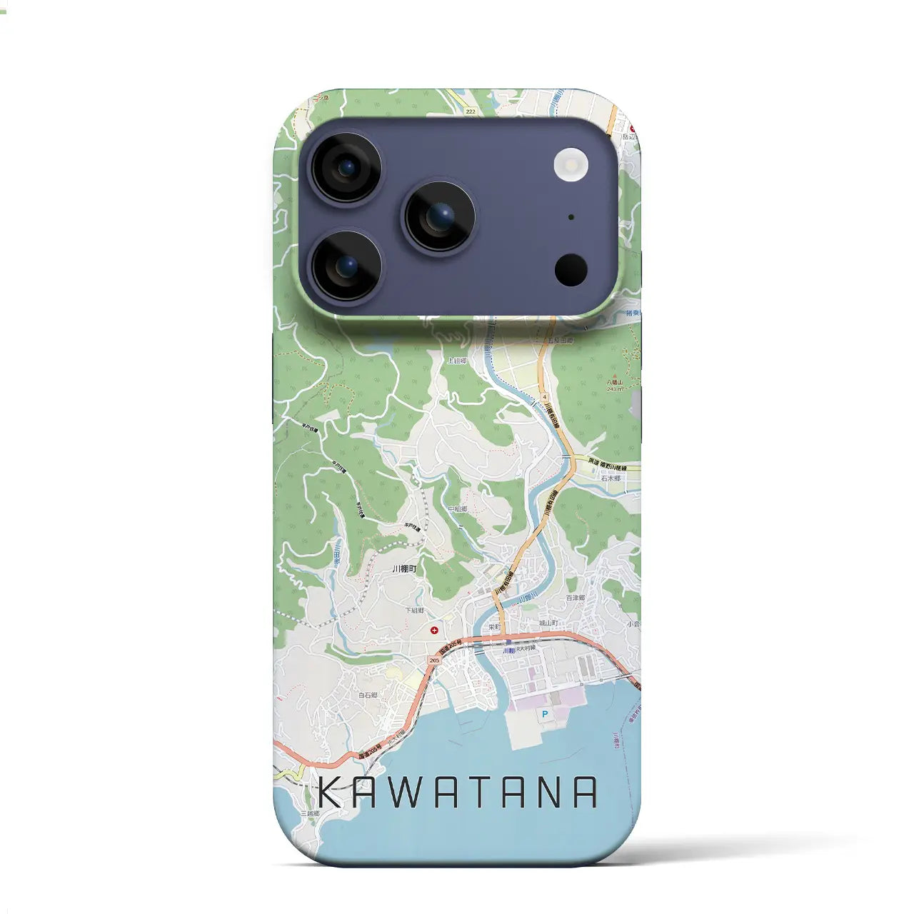 【川棚(長崎県)】地図柄iPhoneケース(バックカバータイプ)