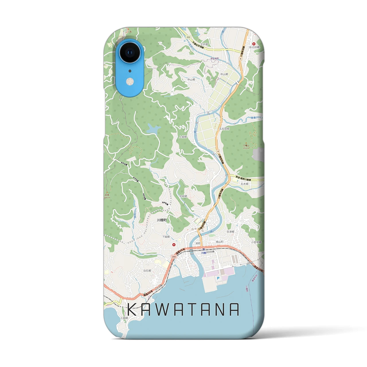 【川棚(長崎県)】地図柄iPhoneケース(バックカバータイプ)